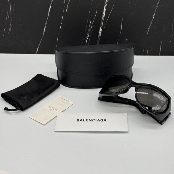 NEW BALENCIAGA BB0154S 001 OVESIZED UNISEX SUNGLASSES BALENCIAGA - Picture 10 of 10